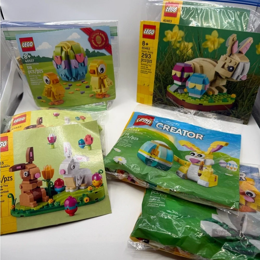 Lot of 5 LEGO Spring Easter Animal Theme Building Sets